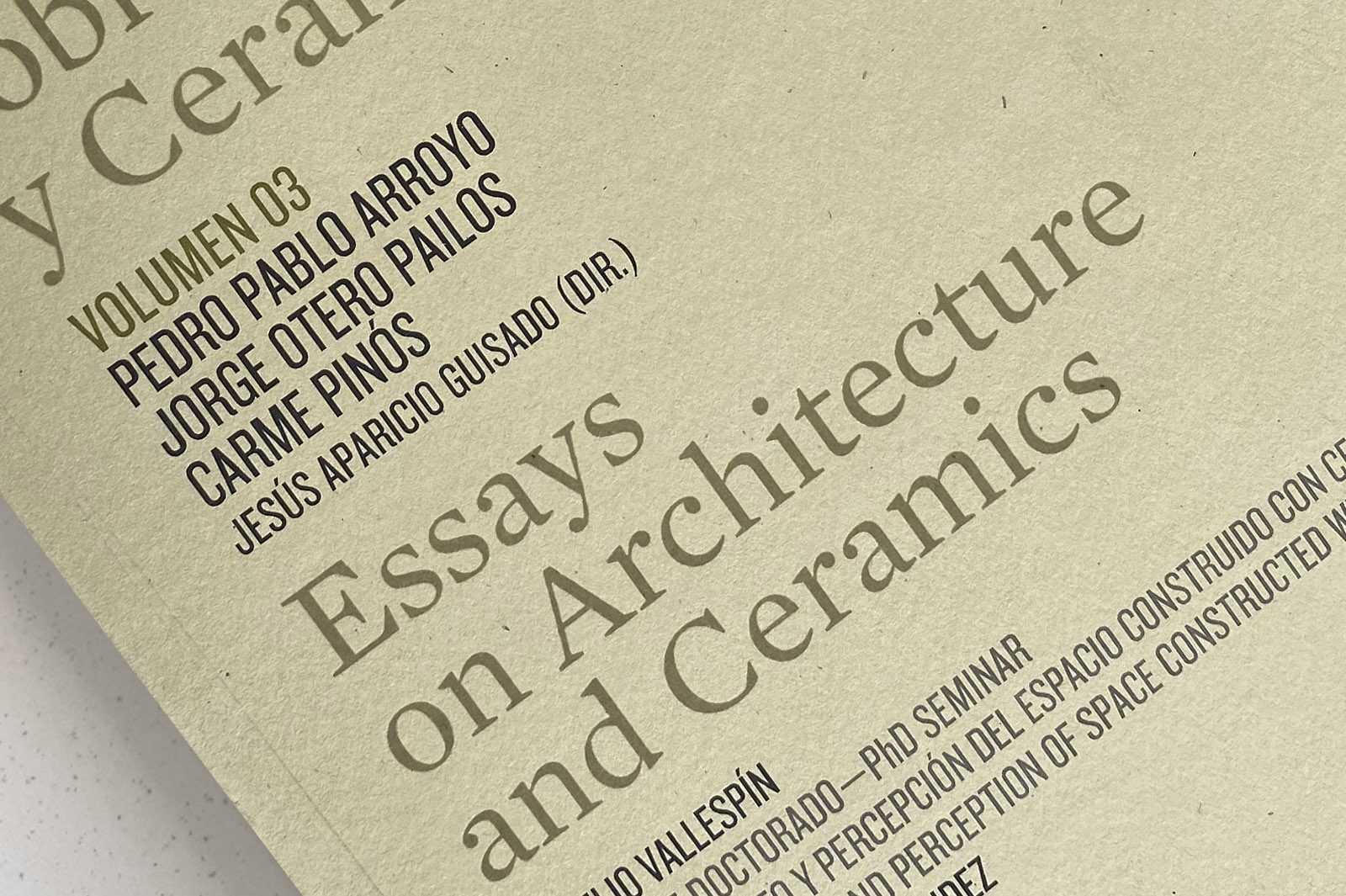 Essays on Architecture and Ceramic III